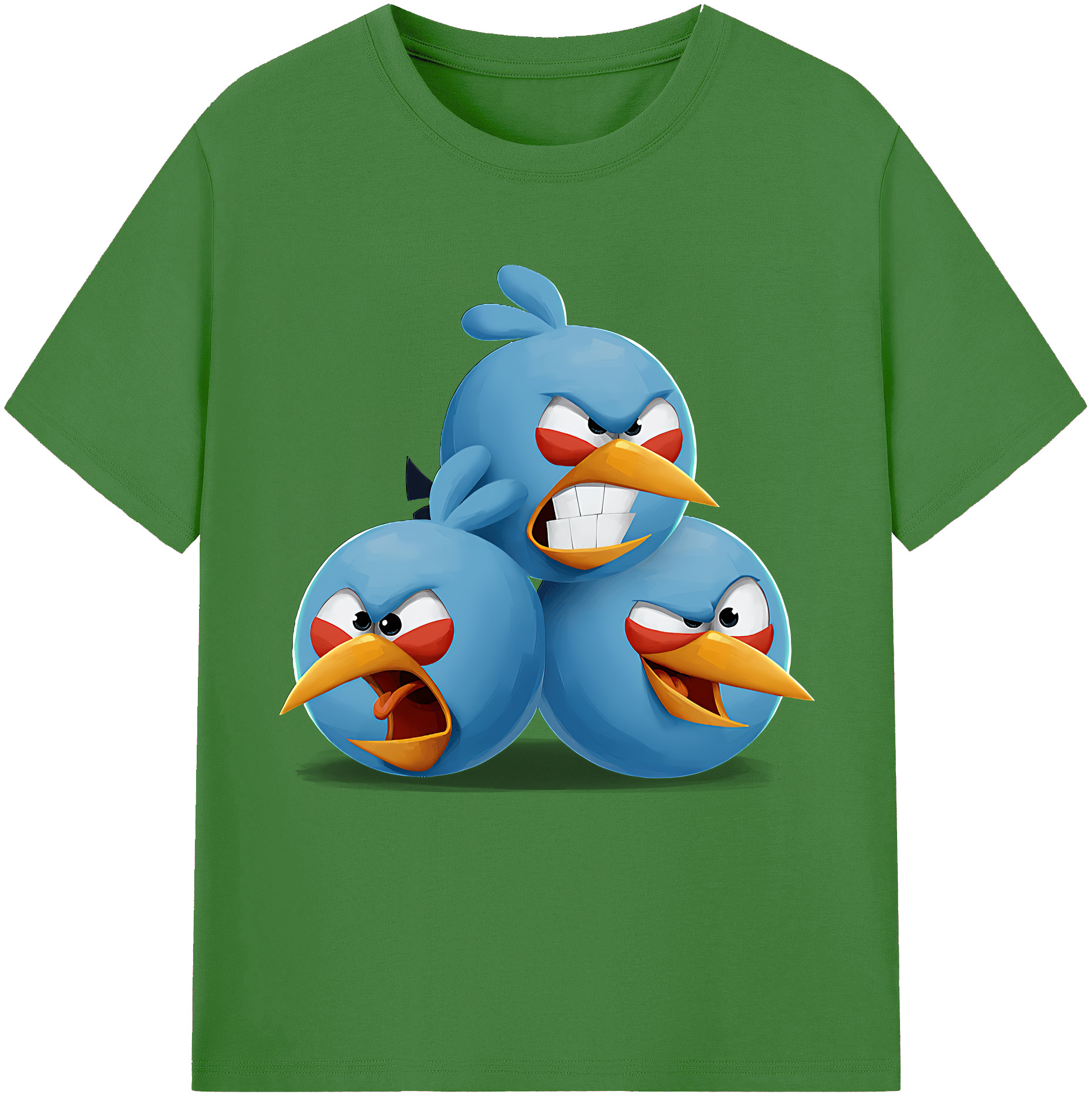 （画像用） Angry Birds アングリーバード レディースカジュアルプリントTシャツ（綿100％）